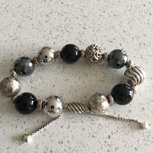 David Yurman adjustable silver bracelet.  Like new